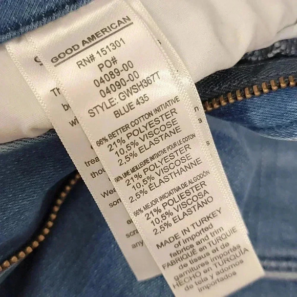 Good American Good Waist Step Hem Skinny Jeans Size 15 GWSH367T - Picture 11 of 14